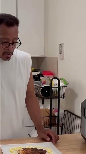 Air Fry Halibut cooking with Mr. Belle watch full video on YouTube ￼
