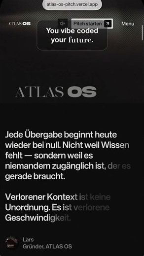 You vibe coded your future. 🚀 Atlas OS Reveal
