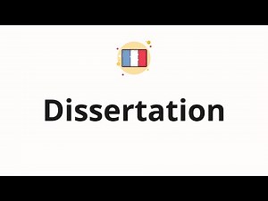 How to pronounce Dissertation
