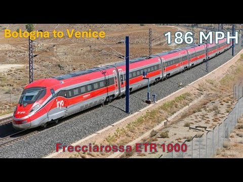A high speed ride through the Italian country side on the Frecciarossa ETR 1000, Bologna to Venice