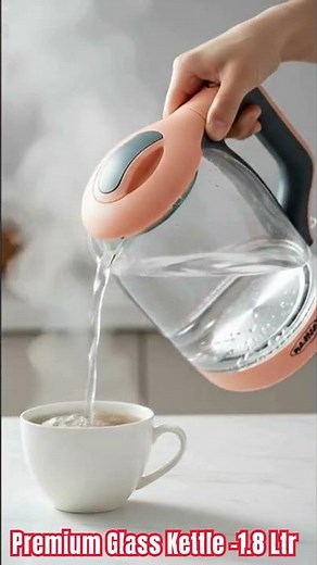 ✨ Upgrade Your Kitchen with Hamko Premium Glass Kettle (1.8L) ☕️ | HE18-08 #short #hamko