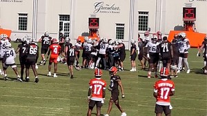 WATCH: Browns’ Ogbo Okoronkwo slapping James Hudson III leads to a fight during training camp