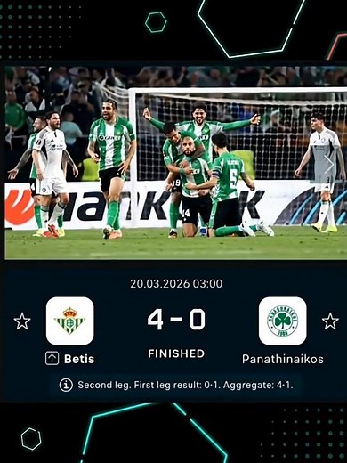 Real Betis vs Panathinaikos #football#highlights #europeleague #realbetis