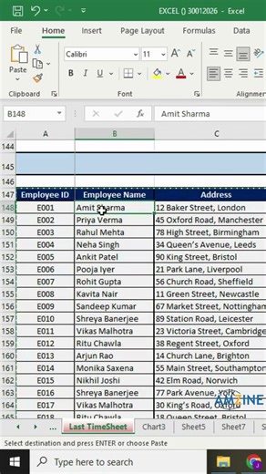 How to do Changes in one sheet update automatically in another sheet. Join our Excel training course