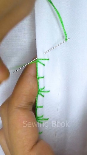 Easy & simple border hand embroidery tutorial! #stitch #easy #everyone #trending #design #embroidery #fypシ゚ #viralreels #viral #diycrafts #handmade #satisfying #diy #support #viralvideo #hand #tutorial #reels #useful #cute | Sewing Book