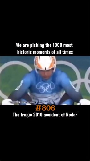 The Moment of History on Instagram: "On February 12, 2010, the Vancouver Winter Olympics faced a shocking tragedy when Georgian luger Nodar Kumaritashvili died during a training run on the Whistler track, just hours before the opening ceremony. He lost control on the final turn at about 90 mph (144 km/h) and was thrown into an unpadded steel post, causing immediate death. The accident revealed serious safety flaws in the track. Organizers modified the course and added protections, marking the fi