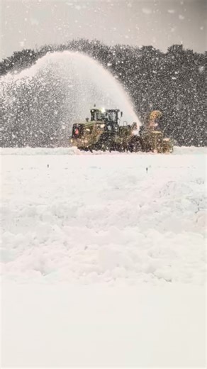 Now THAT’S a snowblower! Crews at Chatham Municipal Airport clear the runway Monday morning. | Cape Cod Chronicle