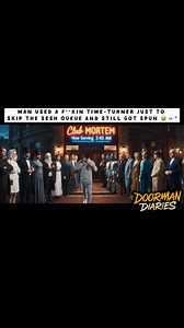Man used a f**kin Time-Turner just to skip the sesh queue and still got spun 😭💀” Bouncer hit him with ‘Temporal Violation’ like it’s FIFA rules. Fam got sent back to Victorian Shoreditch. “@you when you’ll literally bend time to avoid waiting outside XOYO” 🕰️🔞⛔ #ClubMortemChronoUnit --- #ClubMortem #TimeTurnerFail #UKBouncersBeLike #QueueJumpingIn1865 #YouCantTimeSkipEntryBruv #TemporalViolation #ChronoBouncer #SeshLore #ShoreditchAfterDark #MagicDon’tWorkHere #BackOfTheLineFam #BouncerMagic