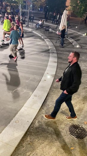 Sam Parks attempting line dancing at swing night. Close but no cigar. | Brena