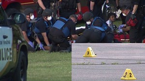 "It was over 45 shots that rang out." A FOX6 viewer captured gunfire and screaming in cellphone video when five people were shot at Racine's North Beach Tuesday. http://via.fox6now.com/CEas5 | FOX6 News Milwaukee
