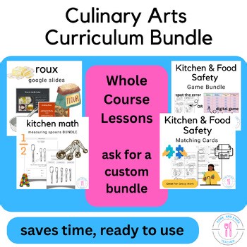 Culinary Arts Curriculum Bundle | Editable, Labs, Kitchen Math, Food Safety FCS
