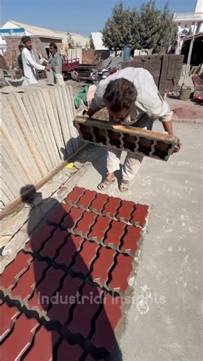 How Concrete Footpath Tiles Are Made | Tile Manufacturing Process | Factory Production Line