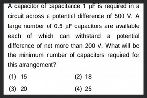 A capacitor of capacitance 1 \mu \mathrm{F} is required in a ci... | Filo