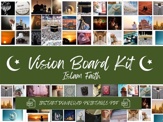 2026 Islamic Vision Board Kit: Spiritual Affirmations Printable (digital Download) - Etsy