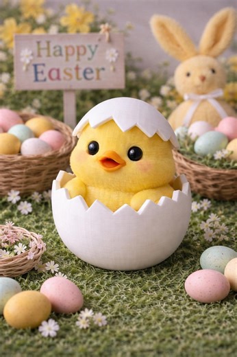 Easter Chick Hatching Egg STL – Baby Chick Spring Decoration (digital Download) - Etsy