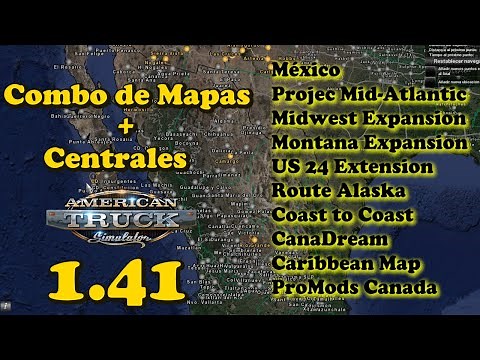 Combo de Mapas N°3 ATS 1.41│Combo de mapas + Mod de centrales ATS 1.41│Mega mapa ATS 1.41