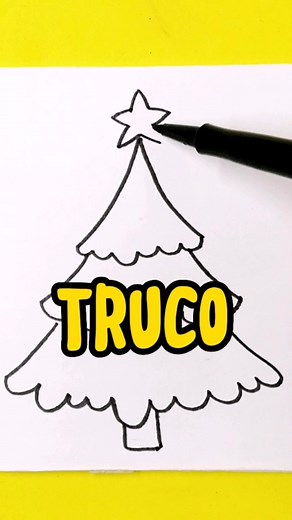 Truco Fácil 🟢 Como Dibujar un Árbol de Navidad pasó a paso #dibujos #dibujar #paisajes #tutorial #Education #navidad #arte #arbol #truco | Easy Art