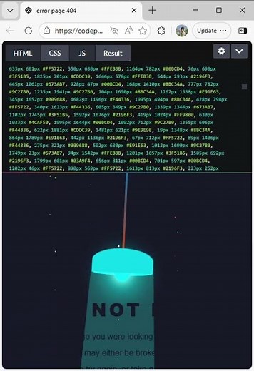 404 Page Not Found 😵| Clean UI Error Page Design | Web Design Shorts #shorts #short #trending #short