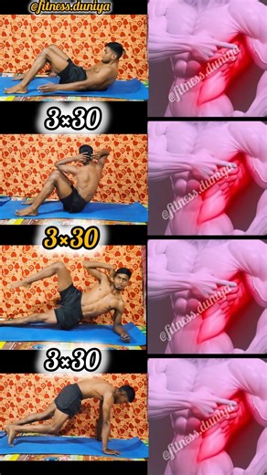 Best Oblique Exercises at Home 🏡 | Get Slim Waist & Toned Abs Quickly. #obliqueworkout .