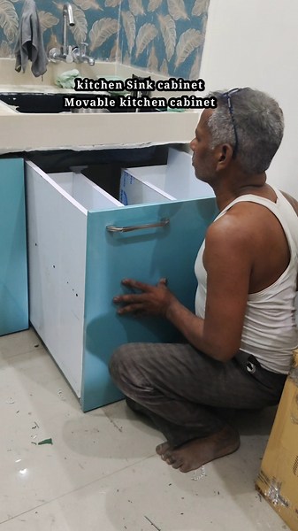 kitchen sink cabinet movable #shortsvideo #youtubeshorts #kitchen #modularkitchen