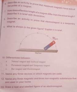 6. Describe an activity to prove that maximum magnetic force ac... | Filo