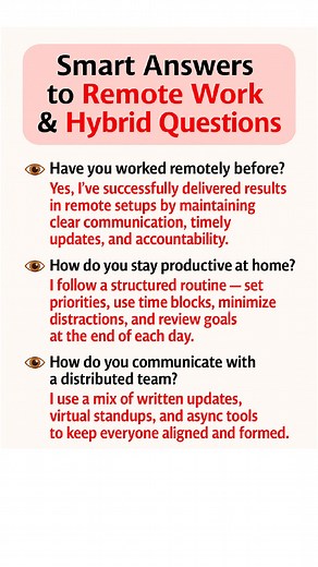 188K views · 553 reactions | WFH Interview Q/A | Learning Treasure | Facebook