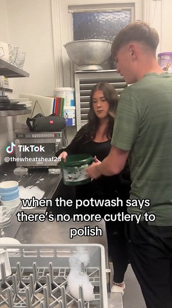 Funny Moments with Waitress and Potwasher