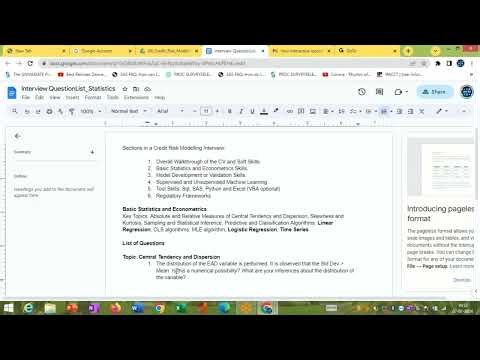 03 Credit Risk Modelling and Validation: InterviewQL DescriptiveStatistics and ProbabilityTheory