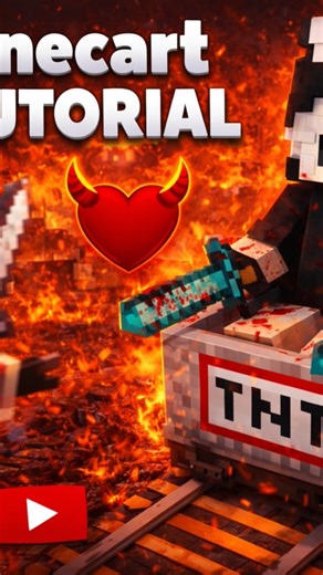 🔥🔥🔥TNT minecart tutorial subscribe for long videos❤‍🔥❤‍🔥❤‍🔥 #minecraft #pvp #edit #shorts