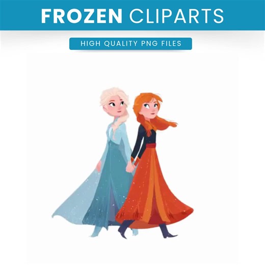 250  Frozen-inspired Clipart Bundle | Cute Princess Pngs | High-quality 300DPI | Transparent Background | Digital Download for Crafts - Etsy