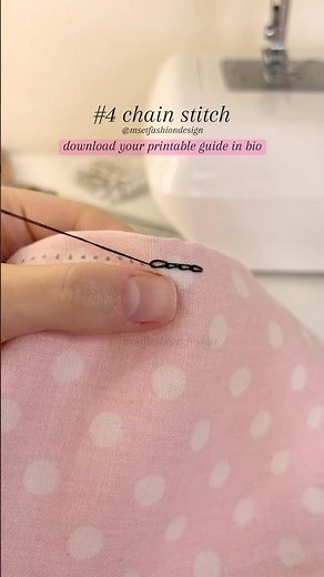 How to sew #4 chain stitch - 10 stitches you need to know 🫶