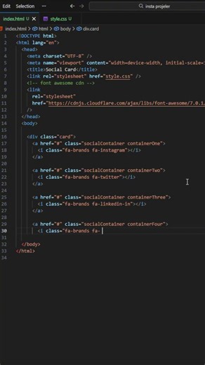 how to make socials card #coding #html #htmlcss #tutorial #tutorials #frontend #frontenddeveloper
