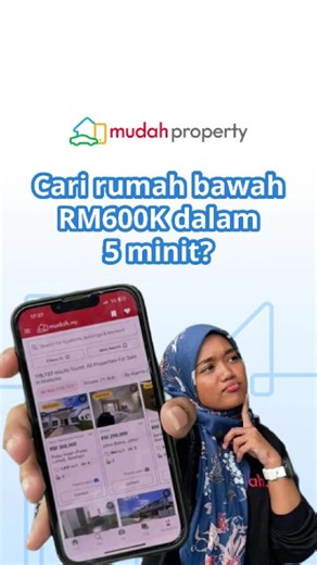 Cari Rumah Idaman Bawah RM600K Dalam 5 Minit