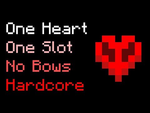 Can You Beat Hardcore Minecraft With 1 Heart, 1 Slot, & No Bow?