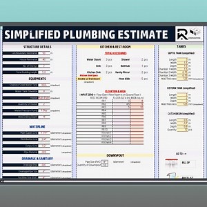 437 reactions · 158 shares | Simplified Excel Plumbing Estimator P299 | RS Engineering | Facebook