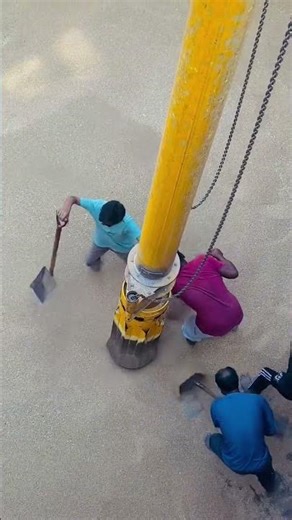 #Lifting small stones with the help of a machine