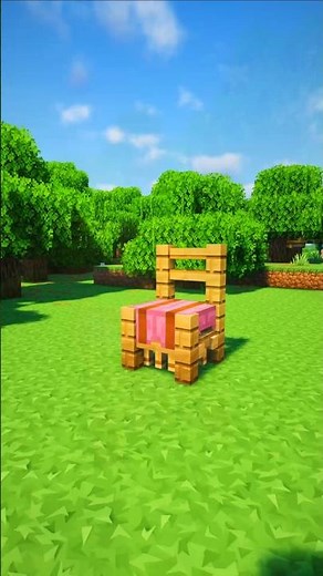 Minecraft Realistic Custom Chair Pink Decoration Tutorial 🪑💖 | Cute Custom Seating Idea!