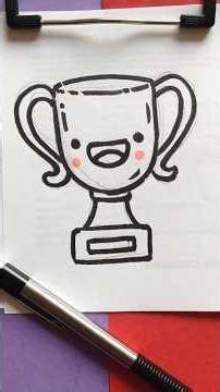 Como DIBUJAR un TROFEO Kawaii 🏆✍🏽 #ideasparadibujar #mundial2026