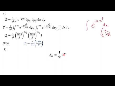 Physique statistique SMP S5 chap 4 : l'ensemble canonique - N particules libres à 2 dimensions