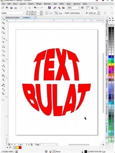 Trik Envelope di Coreldraw: Tutorial Text Bulat