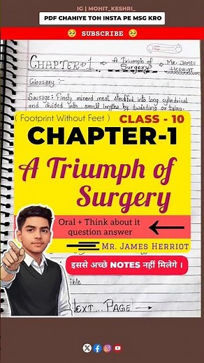 A Triumph of Surgery Class 10 English Footprints without Feet Question Answer, A Triumph of Surgery