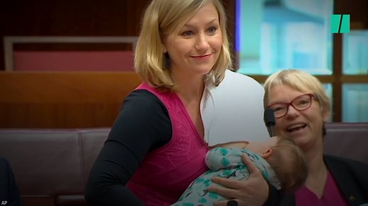 Australian Senator Larissa Waters feeds her child, makes history. | HuffPost