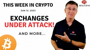 8 comments |  Here's what happened this week in Crypto. For the complete stories visit: https://bit.ly/3NnF05j 00:21 Tokens Tumble Following SEC’s Lawsuits 00:50 SEC Accuses Binance of ‘Web of Deception’ 01:13 Binance.US Suspends USD Trading 01:42 SEC Charges Coinbase After Binance 02:06 Crypto.com Suspends Institutional Services 02:28 UK Plans to Ban NFTs and Airdrops 02:53 Buterin’s New Ethereum Roadmap 03:17 JPMorgan Bullish on Bitcoin Retail Demand | 99 Bitcoins | Facebook