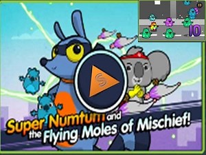 Super NUMTUMS and the ✈Flying ✈moles of mischief