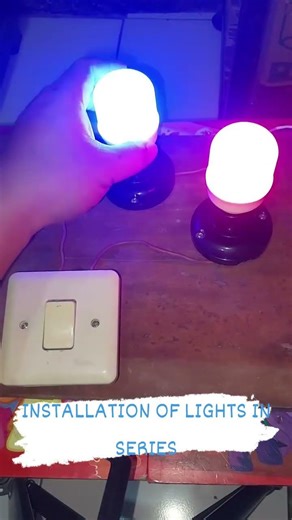 installation of lights in series. pemasangan lampu rangkaian seri #ideas #tips #tutorial