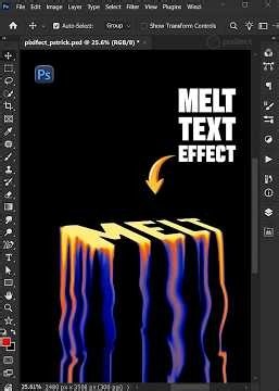 Photoshop Tips 2026 - Create a Melt Text Effect Like PRO #photoshop