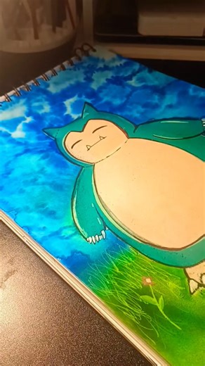 Drawing Snorlax #pokemon #shorts #art#drawing#creative #asmr