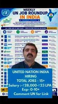 Weekly UN Job Roundup in India | Monday Special #job #delhijobs #jobsearch