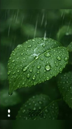 Raindrops Falling on Green Leaves | Relaxing Nature ASMR Close-Up #asmr #funny #nature #natureasmr