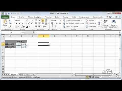 Curso de Excel 2010. 4.4. Mover celdas.